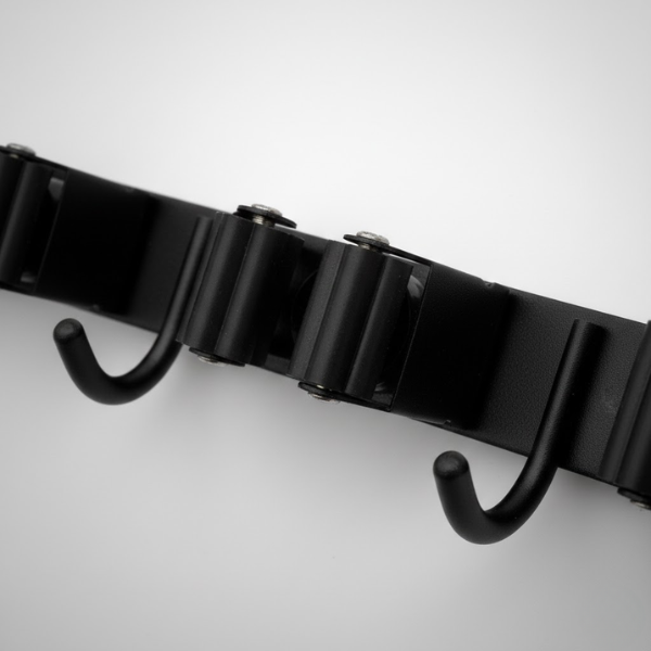 Bezemhouder Karin - 4 haken & 5 houders - RVS - Afbeelding 2