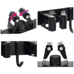 Bezemhouder Karin - 4 haken & 5 houders - RVS - Afbeelding 3