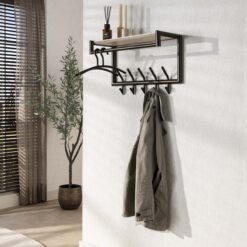 Alternative view of Kapstok Barry met roede en hoedenplank 10 haken