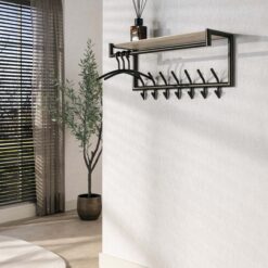 Alternative view of Kapstok Barry met roede en hoedenplank 14 haken