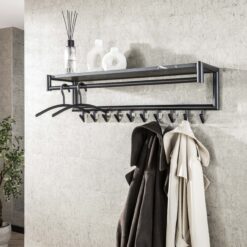 Kapstok Frits met roede en hoedenplank 10 haken