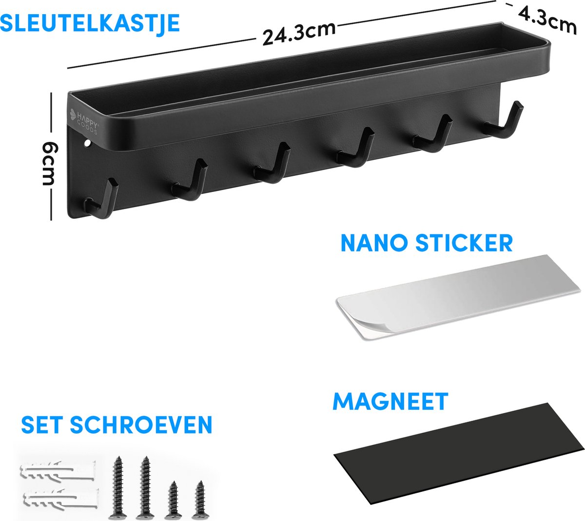 Sleutelrekje zwart